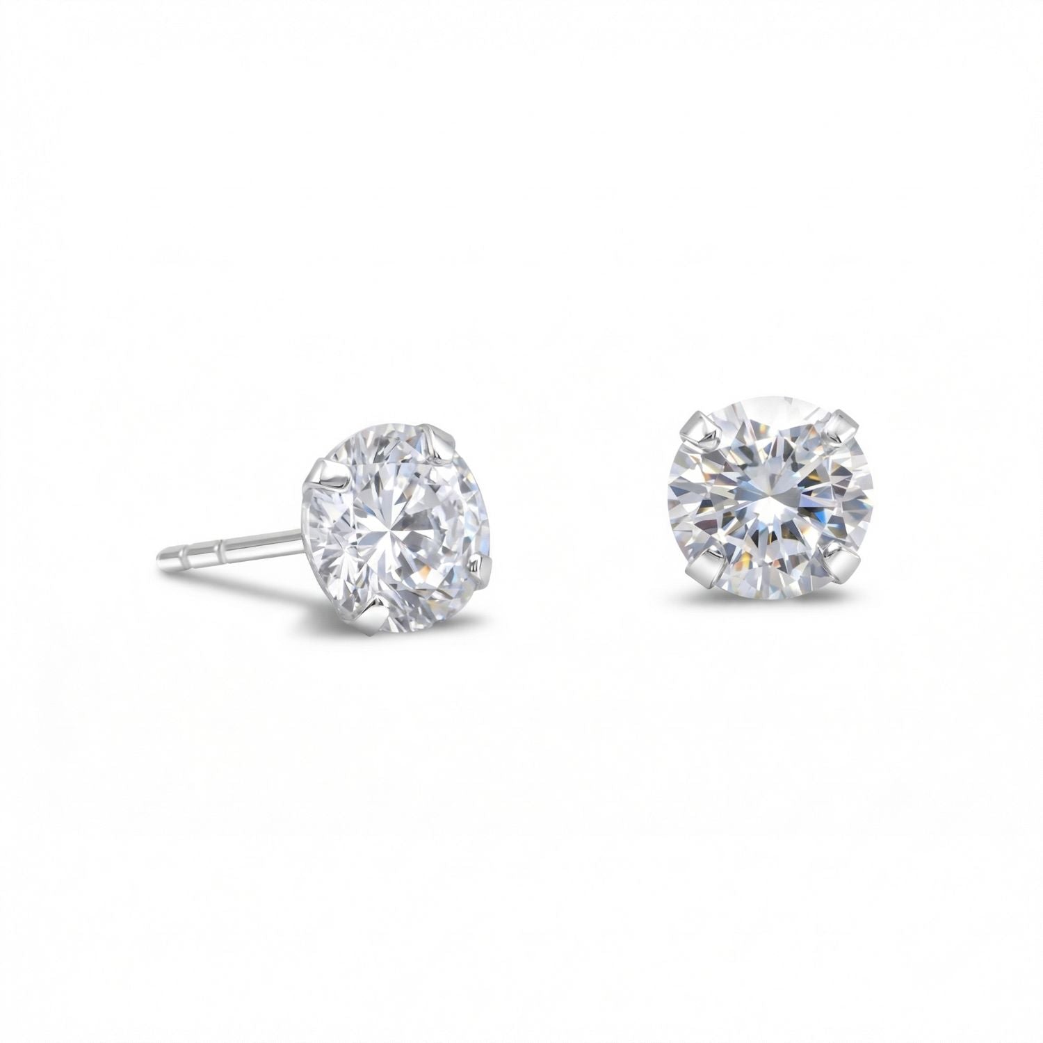 6mm CZ Stud Earrings