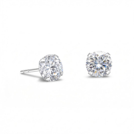 6mm CZ Stud Earrings