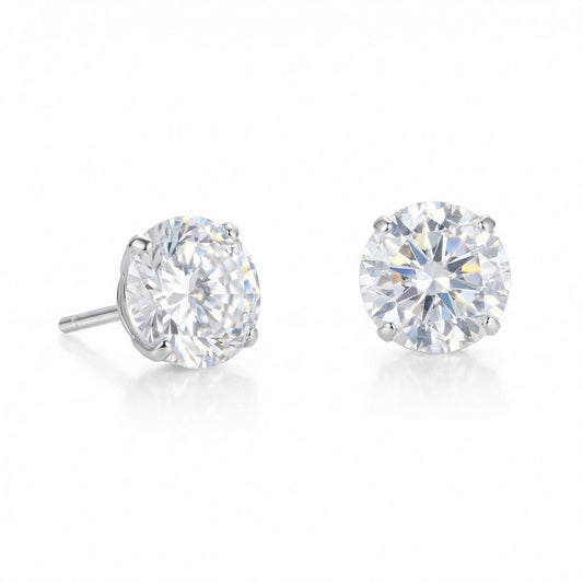 8mm CZ Stud Earrings