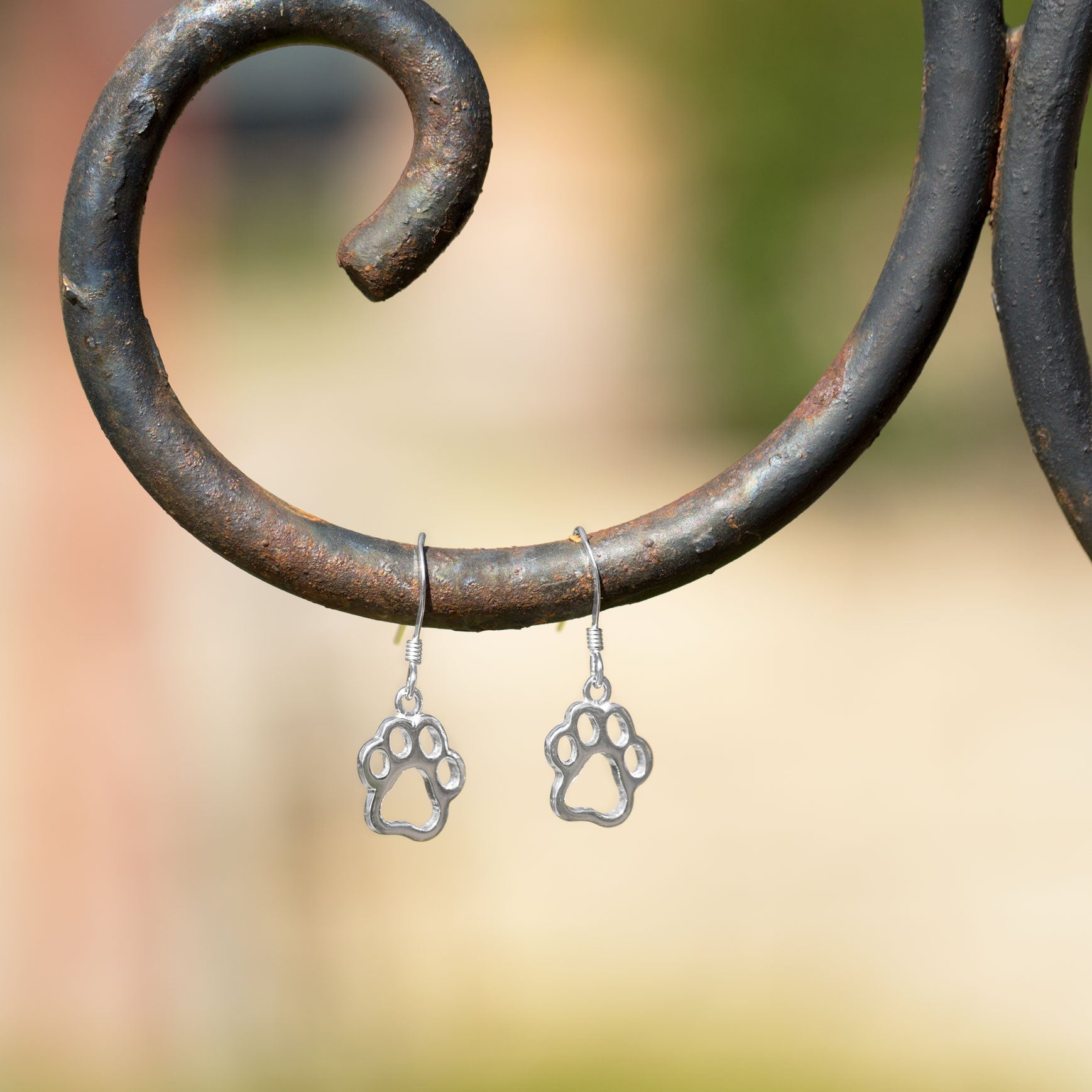 Cutout Paw Print Earrings