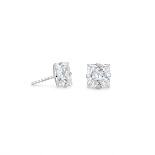 5mm Square CZ Stud Earrings