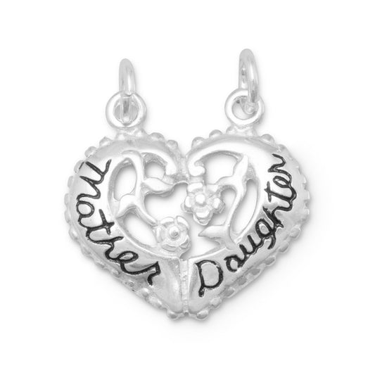 Oxidized Mother/Daughter Two Piece Charm