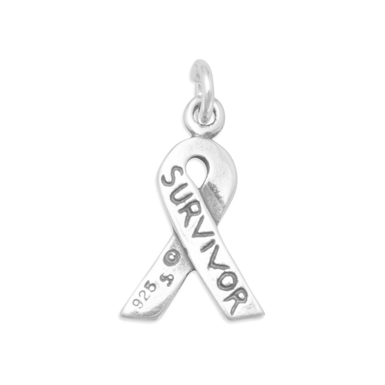 Oxidized Survivor Ribbon Charm