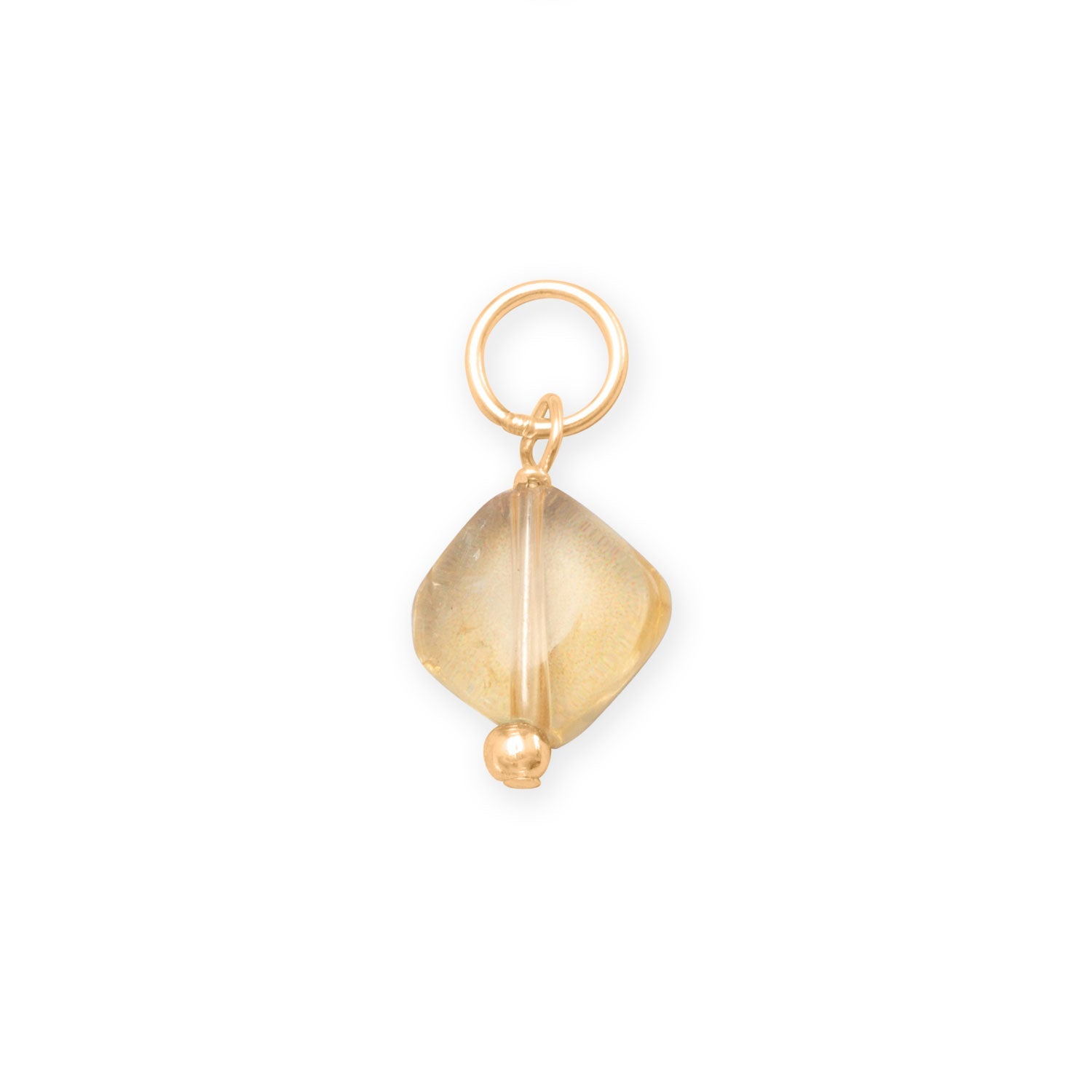 14/20 Gold Filled Gem Drop Birthstone Charm (January-December)