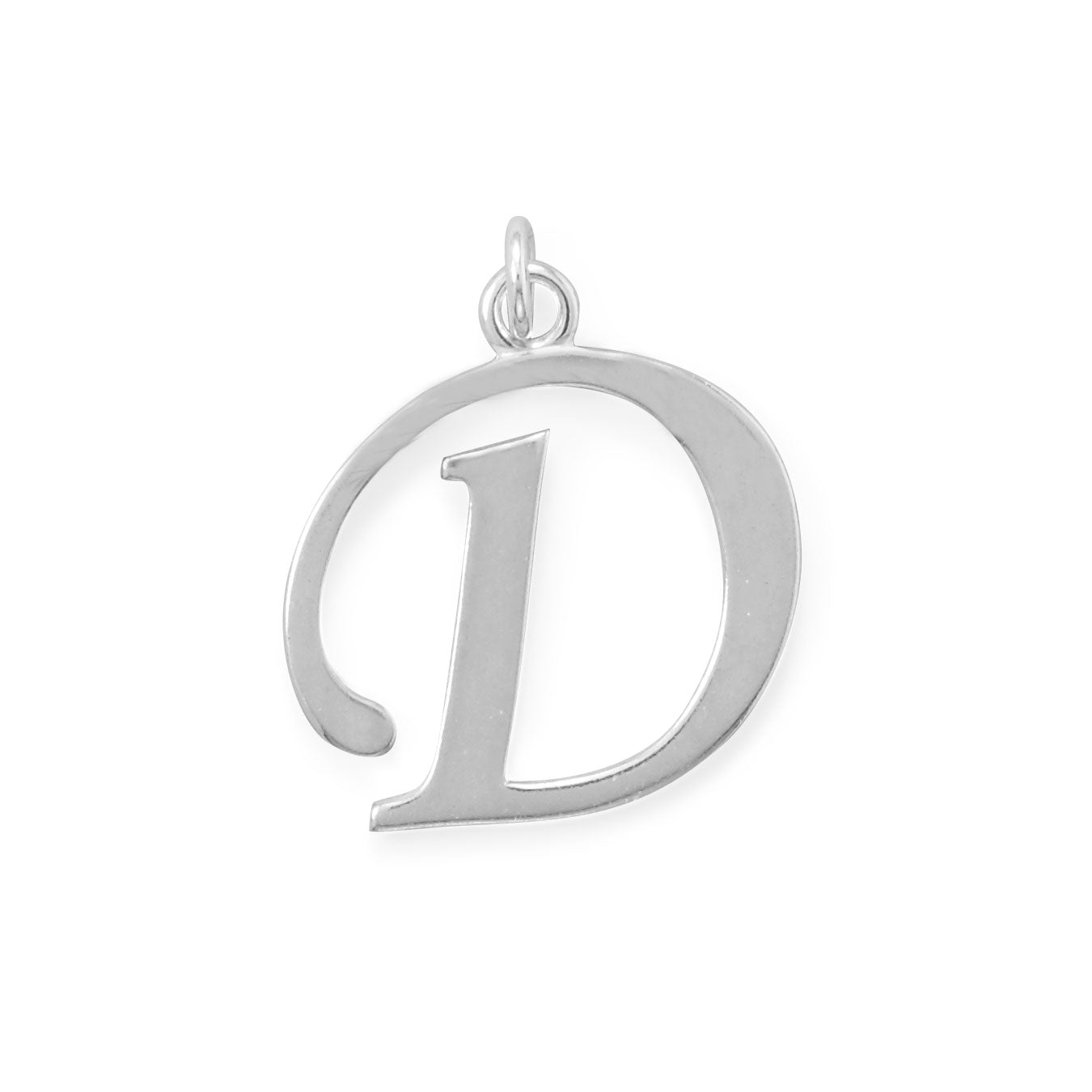 Large Polished Letter Initial Pendant Series (A-Z)