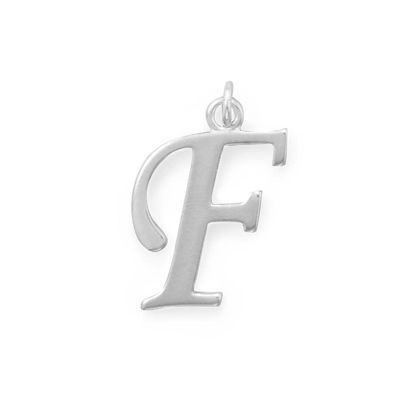Large Polished Letter Initial Pendant Series (A-Z)