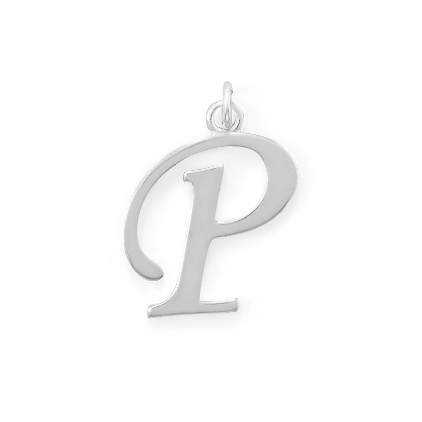 Large Polished Letter Initial Pendant Series (A-Z)