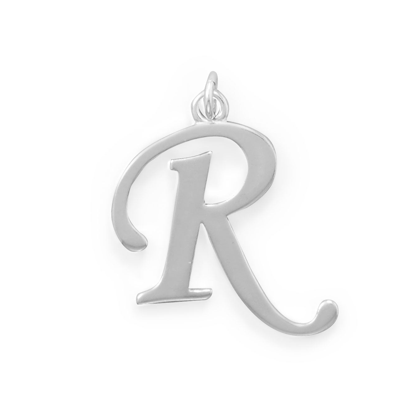 Large Polished Letter Initial Pendant Series (A-Z)
