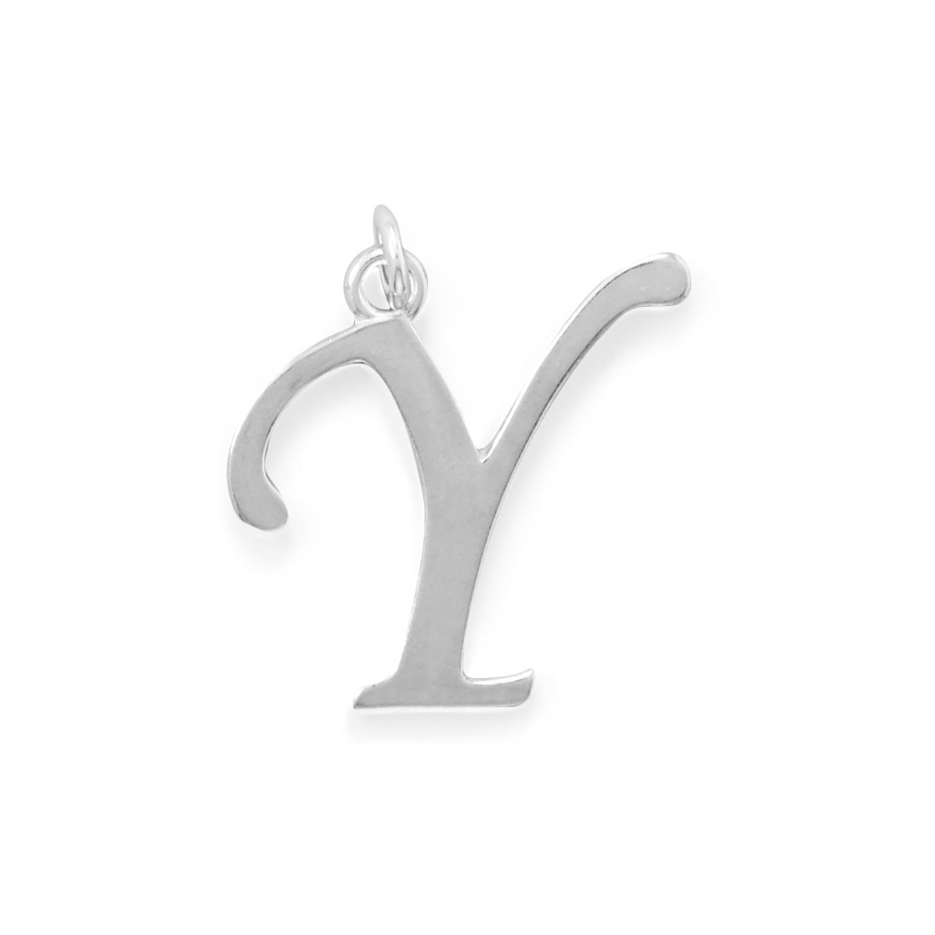 Large Polished Letter Initial Pendant Series (A-Z)