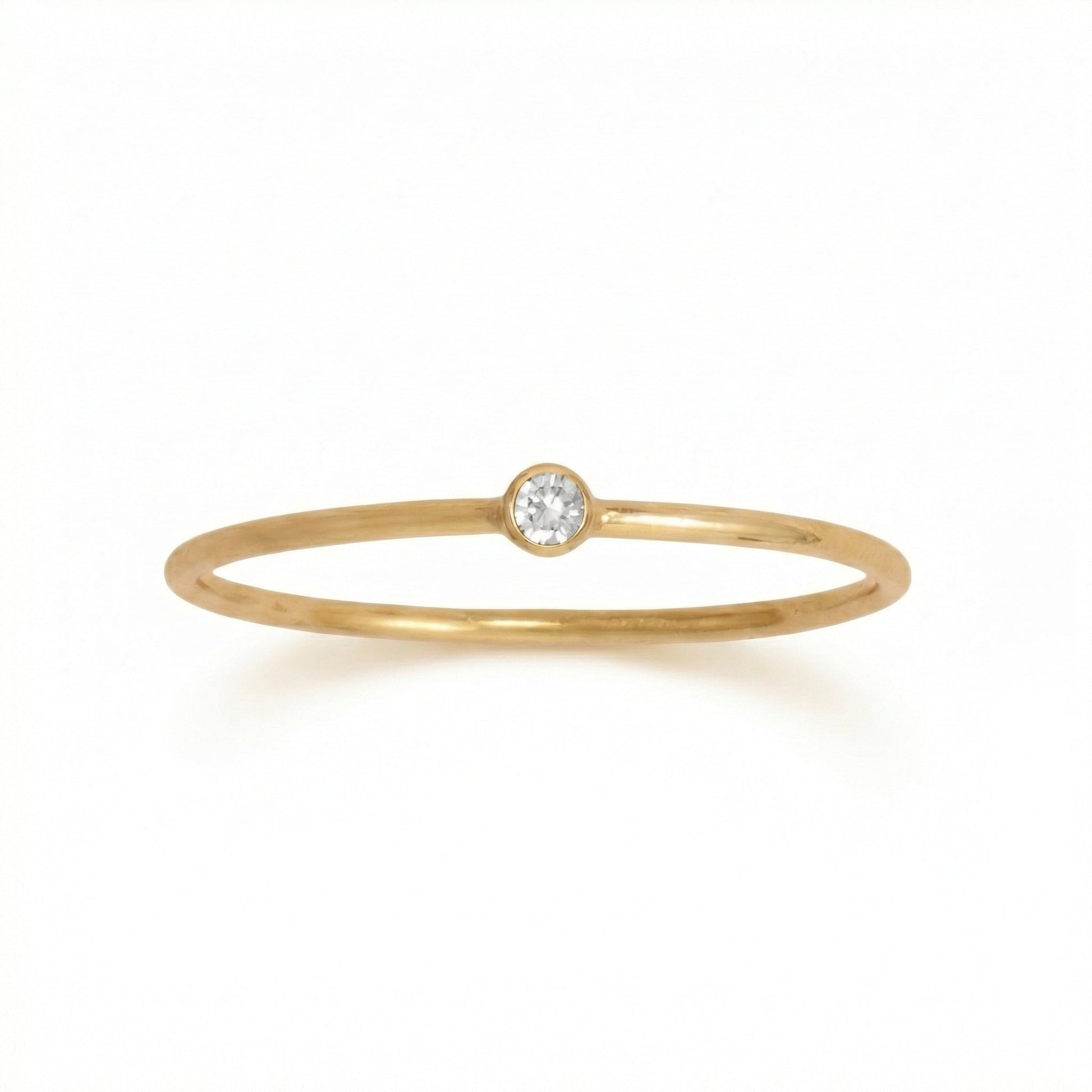 14/20 Gold Filled 2mm Lab Grown Diamond Ring