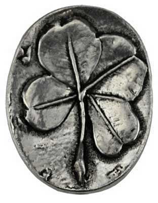 Hand-Polished Natural Clover Pocket Worry Stone