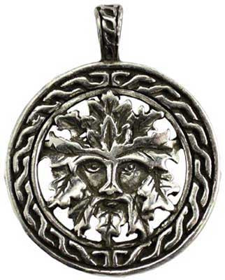Handcrafted Green Man Nature Spirit Amulet Pendant