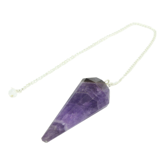 Amethyst Crystal 6-Sided Point with Polished Ball Top