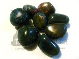 Natural Tumbled Bloodstone Crystal Gemstone - Single Piece
