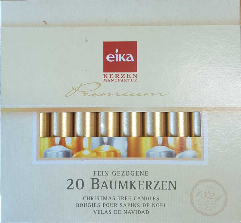 1/2" Gold Chime Candle 20 pack