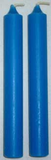 4-Inch by 1/2-Inch Light Blue Chime Candles - 20 Pack