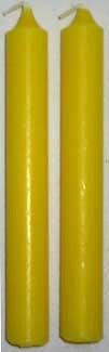 4-Inch by 0.5-Inch Yellow Chime Candles - 20 Pack