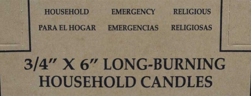 (set of 36) Red 6" household candle