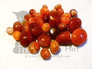 Natural Carnelian Tumbled Crystal Stone - Single Piece