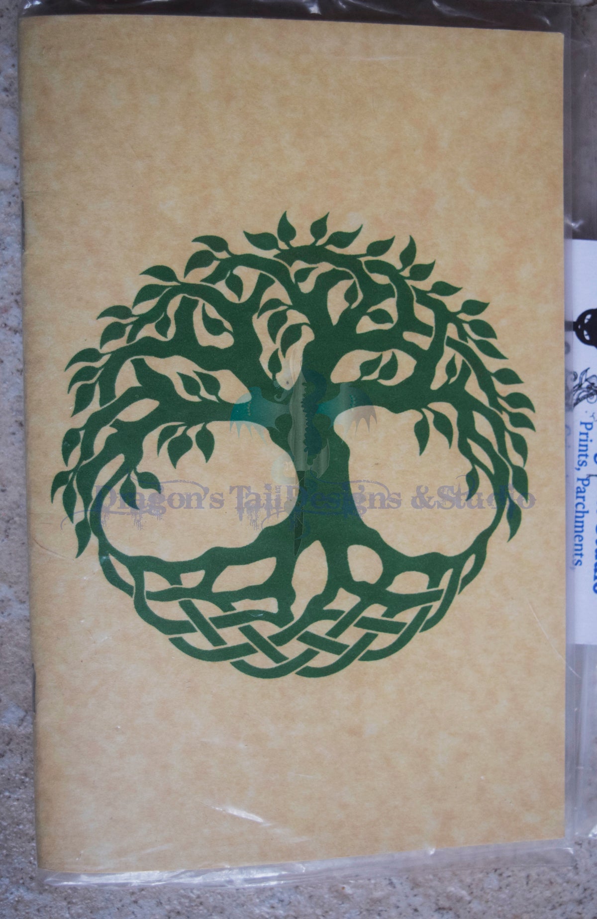 Celtic Tree #1 Grimoire: Handcrafted 50 page Book of Shadows and Parchment Spellbook