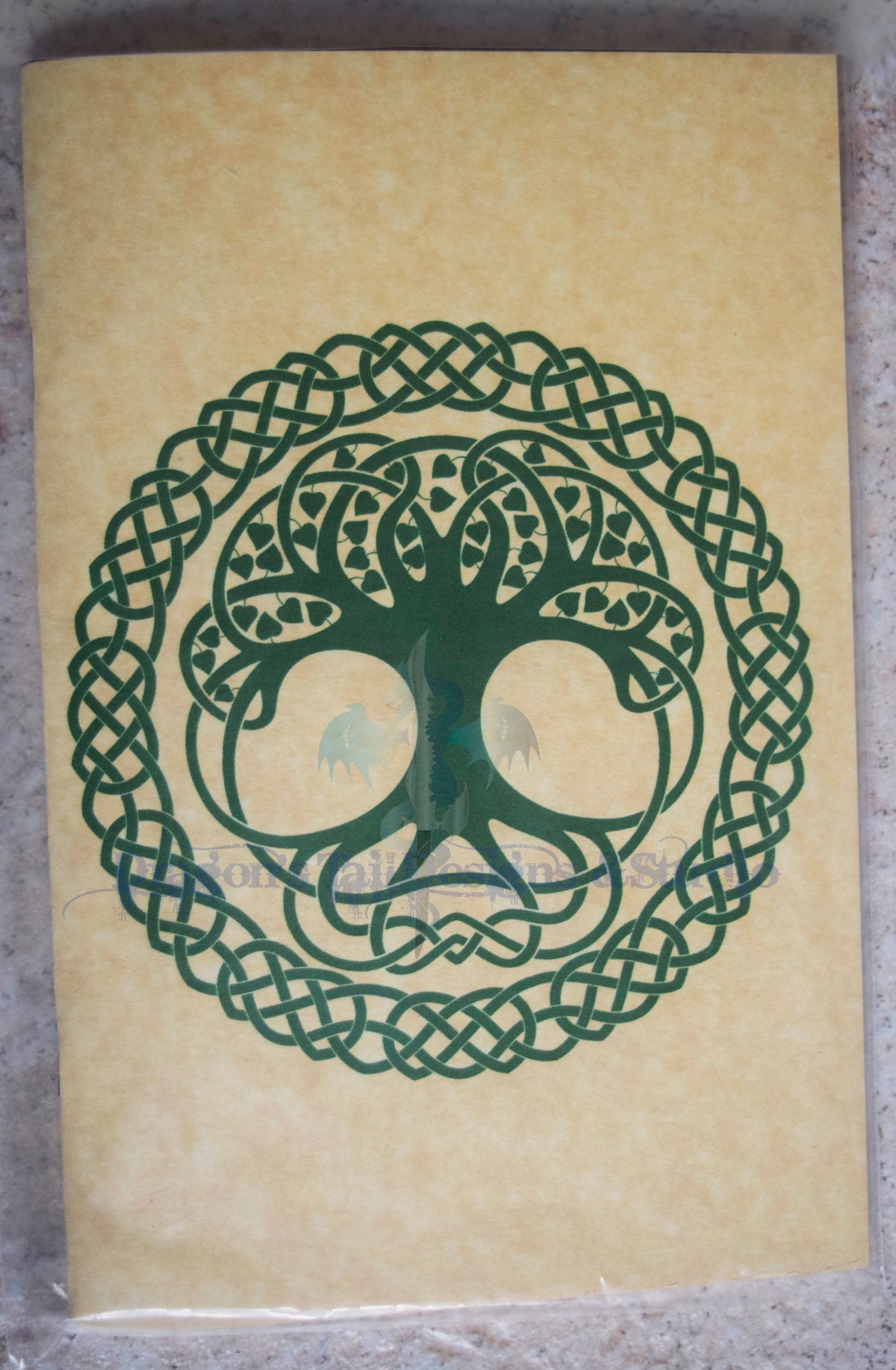 Celtic Tree #2 Grimoire: Handcrafted 50 page Book of Shadows and Parchment Spellbook
