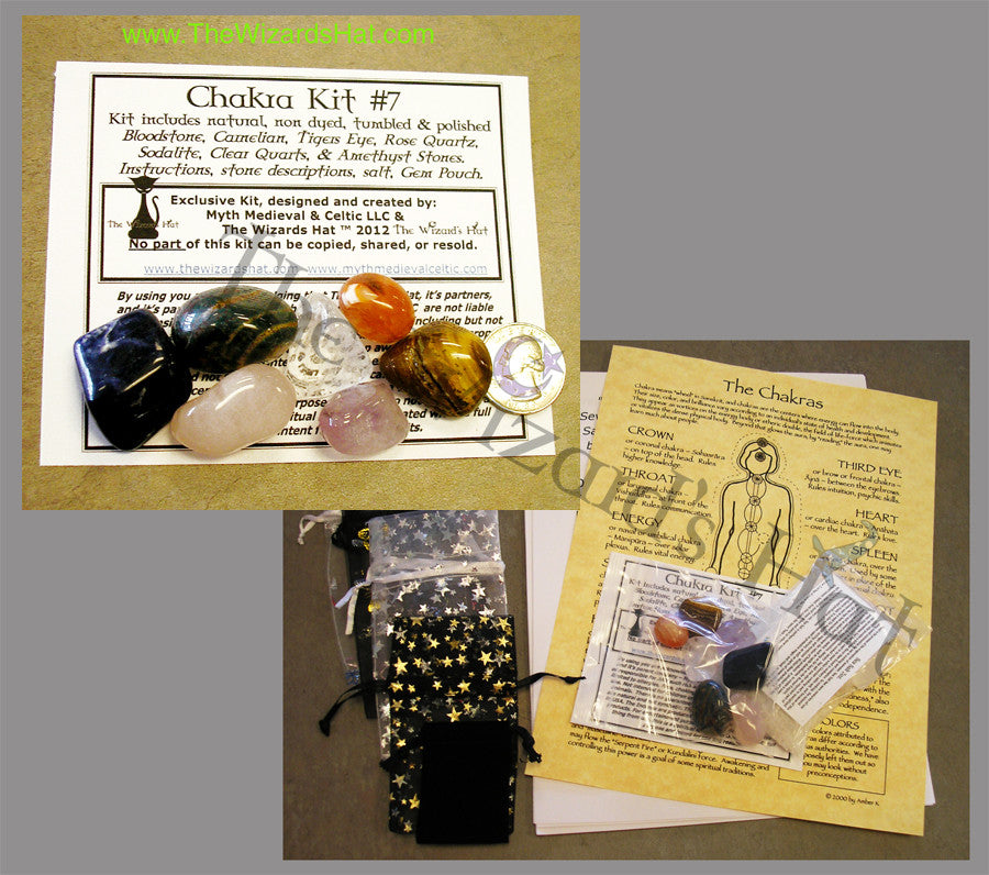 7 Chakra Healing Crystal Stone Set - Basic Meditation Kit