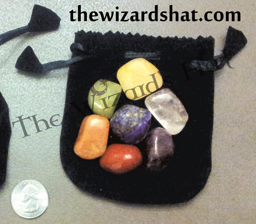 7 Chakra Healing Crystal Stones Set - Large Polished Gemstones Kit