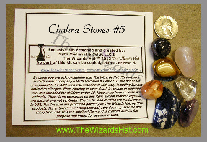 7 Chakra Healing Crystal Stones Set with Carrying Pouch