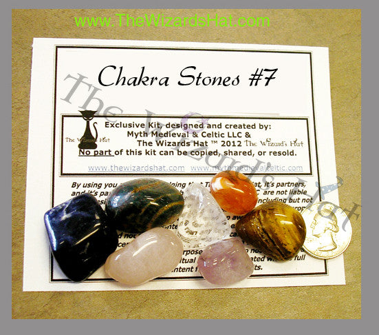 7 Chakra Healing Crystal Stones Set - Natural Gemstone Collection for Meditation and Balancing