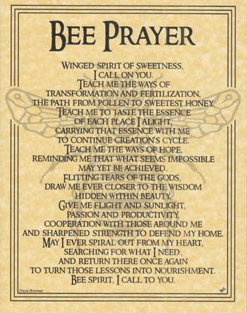 Bee Prayer Inspirational Wall Art Poster