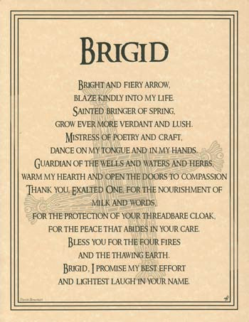 Brigid Goddess of Spring and Hearth Art Poster