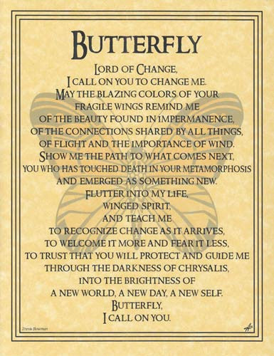 Butterfly Prayer Wall Art Poster - Inspirational Floral Design