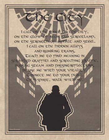 City Prayer Minimalist Wall Art Poster