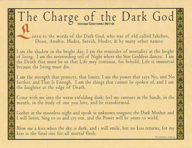 Dark God Mythological Art Print Poster