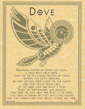 Dove of Peace Religious Prayer Wall Art Poster