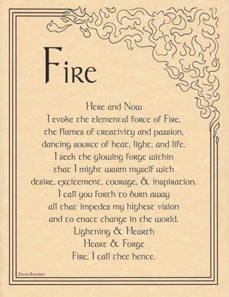 Fire Evocation Artistic Wall Poster