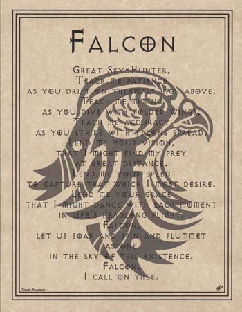 Falcon Silhouette Islamic Prayer Wall Art Poster