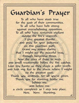 Guardian's Prayer Inspirational Wall Art Poster