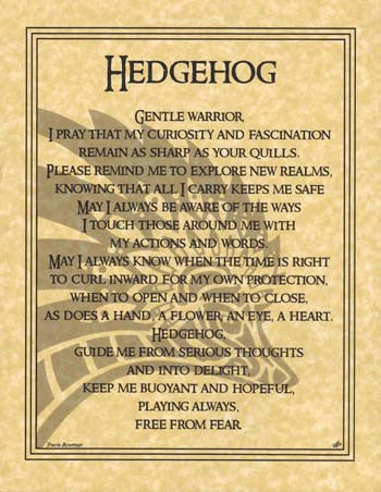 Whimsical Hedgehog Prayer Wall Art Poster