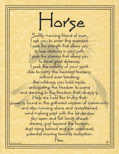 Horse Prayer Inspirational Wall Art Poster