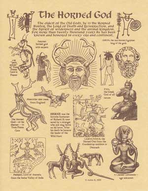 The Horned God Mythological Art Print Poster