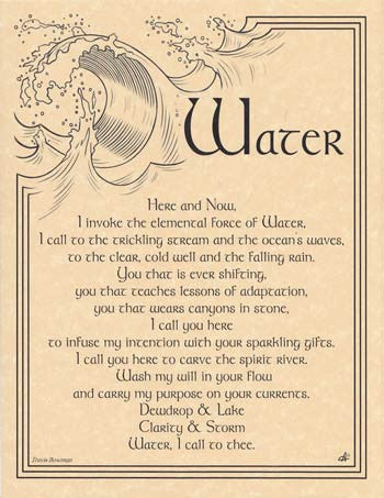 Water Invocation Minimalist Art Print Poster