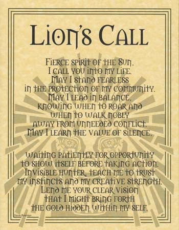 Majestic Lion Portrait Religious Prayer Wall Art Poster