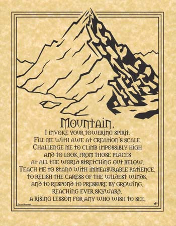 Mountain Prayer Landscape Art Print Poster