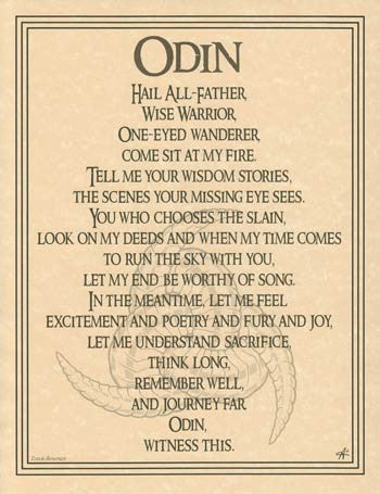 Odin Norse Mythology Art Poster