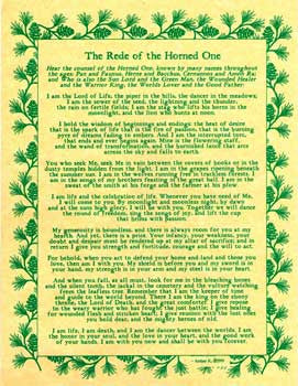 Rede of the Horned One Occult Art Poster