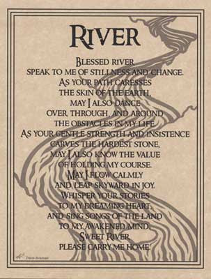 River Prayer Artistic Wall Art Poster