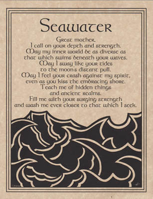 Seawater Prayer Minimalist Art Print Poster