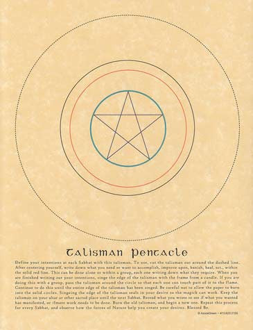 Talisman Pentacle Wall Art Poster - Mystical Occult Decor