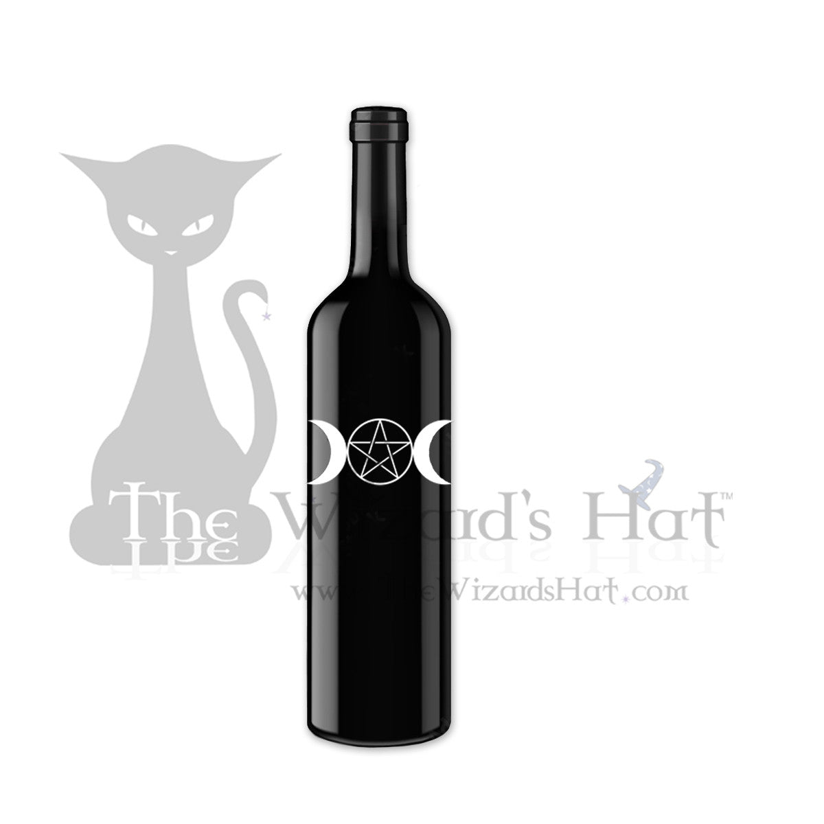 Triple Goddess Pagan Series Smoking Incense Burner Bottle - Black & White Hand-Painted